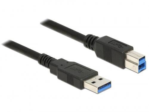 Delock USB-Kabel USB 3.2 Gen1 (USB 3.0 / USB 3.1 Gen1) USB-A Stecker, USB-B Stecker 2.00m Schwarz ve von Delock