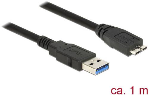 Delock USB-Kabel USB 3.2 Gen1 (USB 3.0 / USB 3.1 Gen1) USB-A Stecker, USB-Micro-B 3.0 Stecker 1.00m von Delock