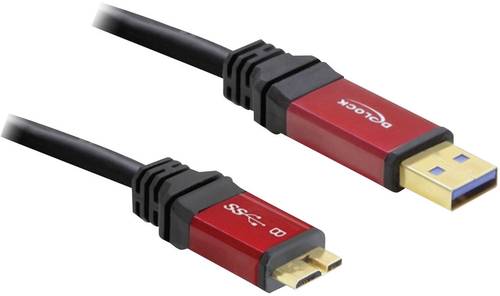 Delock USB-Kabel USB 3.2 Gen1 (USB 3.0 / USB 3.1 Gen1) USB-A Stecker, USB-Micro-B 3.0 Stecker 2.00m von Delock