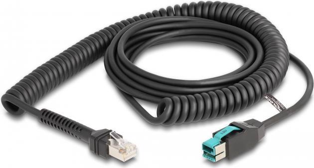 Delock - USB-Kabel - USB PlusPower (M) zu RJ-50 (M) - USB2.0 3,0m - gewickelt - Schwarz (87995) von Delock