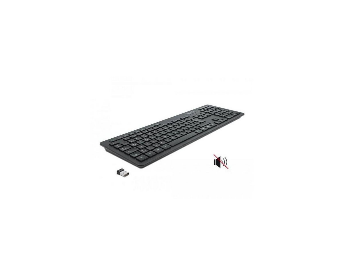 Delock USB Tastatur 2,4 GHz kabellos schwarz - Lautlos Tastatur von Delock