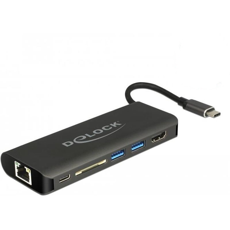 Delock USB Typ-C 3.1 Dockingstation mit HDMI, LAN & USB Anschluss von Delock