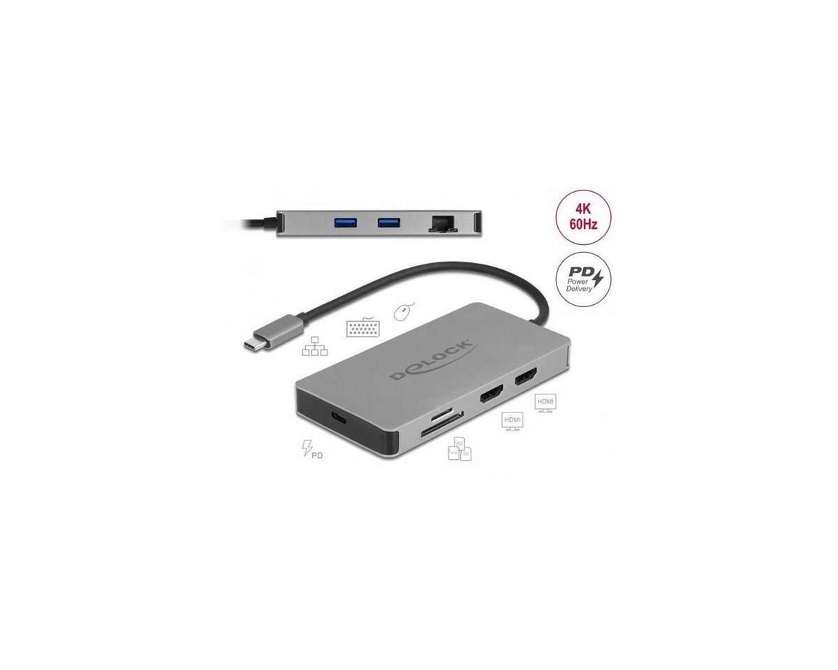 Delock USB Type-C™ Dockingstation 4K - Dual HDMI MST / USB 3.2... Computer-Kabel, USB C, USB (20,00 cm) von Delock