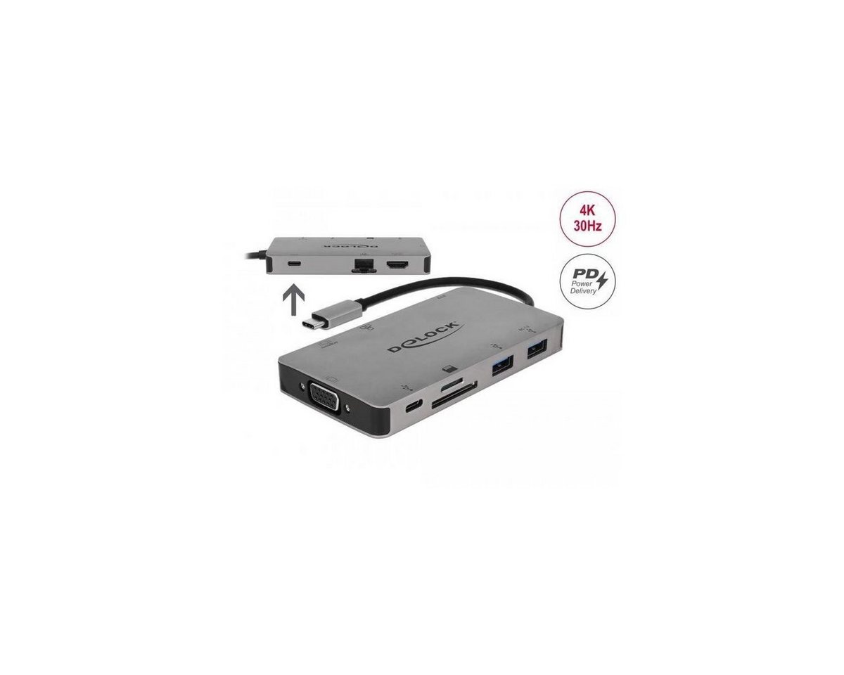 Delock USB Type-C™ Dockingstation 4K - HDMI / VGA / USB 3.1 /... Computer-Kabel, USB C, USB (15,00 cm) von Delock