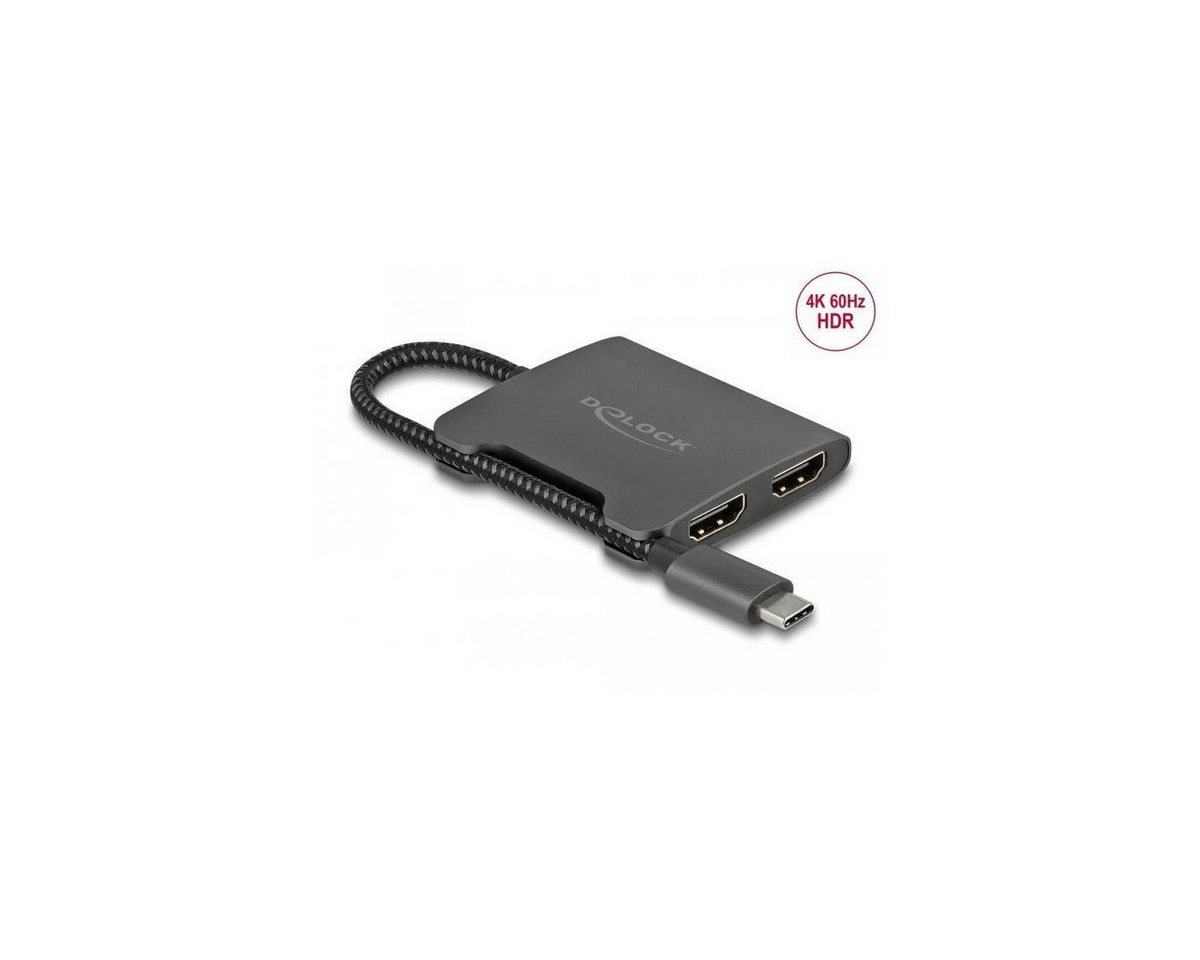 Delock USB Type-C™ Splitter (DP Alt Mode) zu 2 x HDMI MST 4K 60 Hz Netzwerk-Adapter USB C von Delock