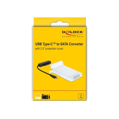 Delock USB Type-C™ zu SATA Konverter mit 2.5″ Schutzhülle von Delock
