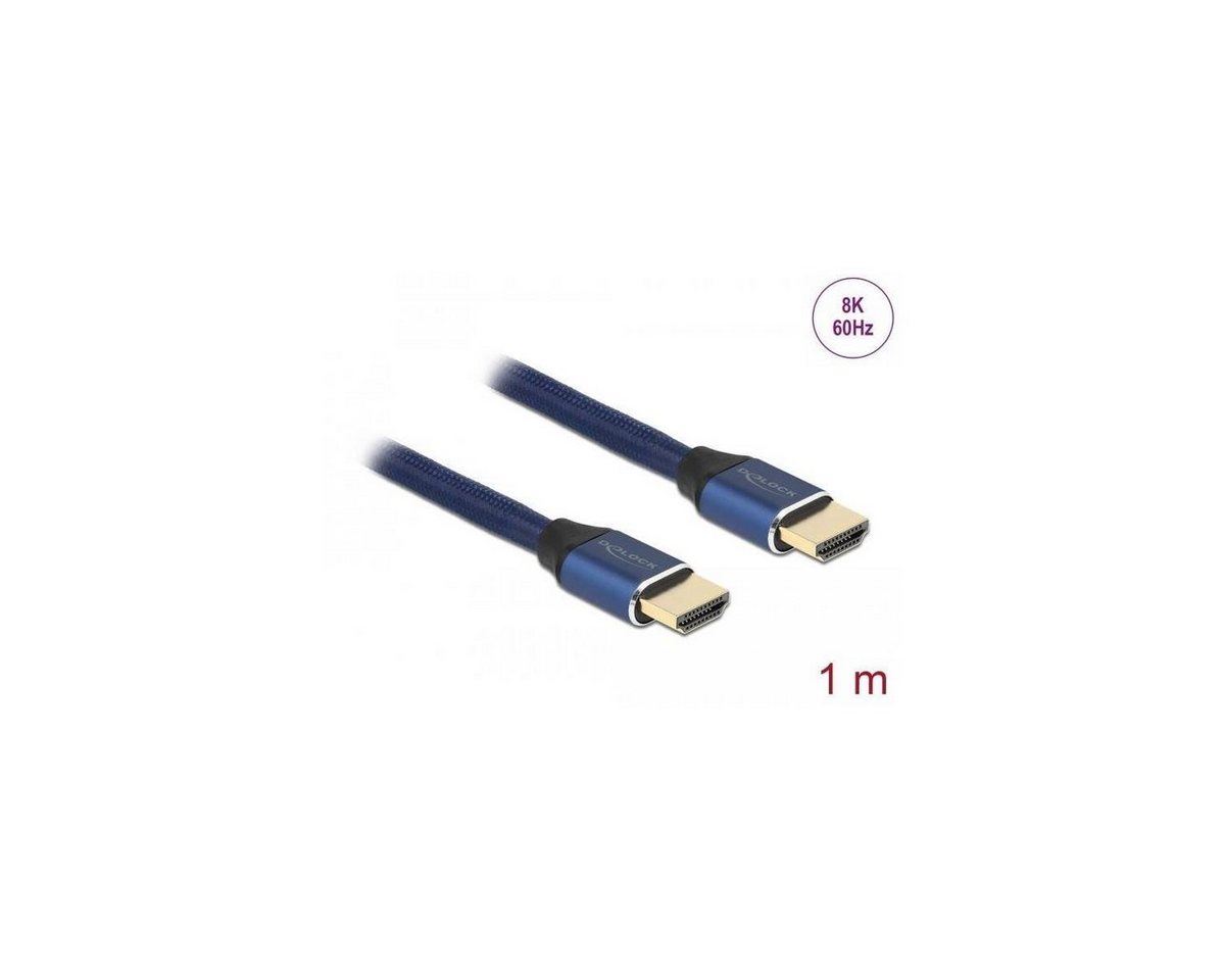 Delock Ultra High Speed HDMI Kabel 48 Gbps 8K 60 Hz blau 1 m... HDMI-Kabel, HDMI, HDMI (100,00 cm) von Delock