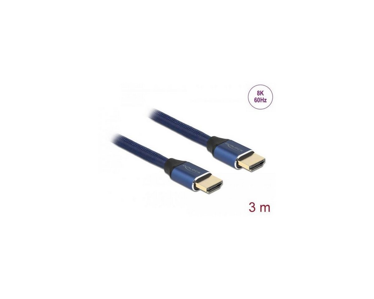 Delock Ultra High Speed HDMI Kabel 48 Gbps 8K 60 Hz blau 3 m... HDMI-Kabel, HDMI, HDMI (300,00 cm) von Delock
