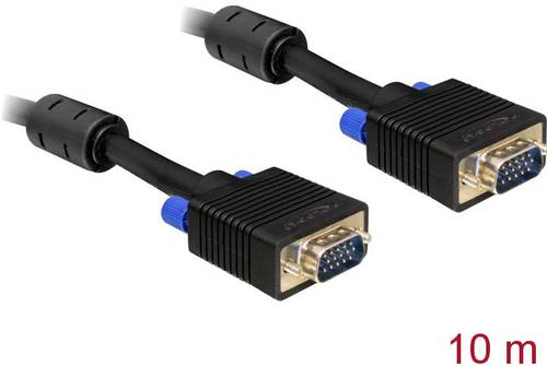 Delock VGA Anschlusskabel VGA 15pol. Stecker, VGA 15pol. Stecker 10.00m Schwarz 82560 mit Ferritkern Delock VGA Anschlusskabel VGA 15pol. Stecker, VGA 15pol. Stecker 10.00m Schwarz 82560 mit Ferritkern von Delock