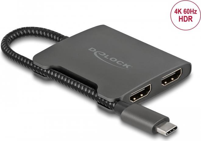 Delock - Video-/Audio-Splitter - 2 x HDMI - Desktop (87778) von Delock