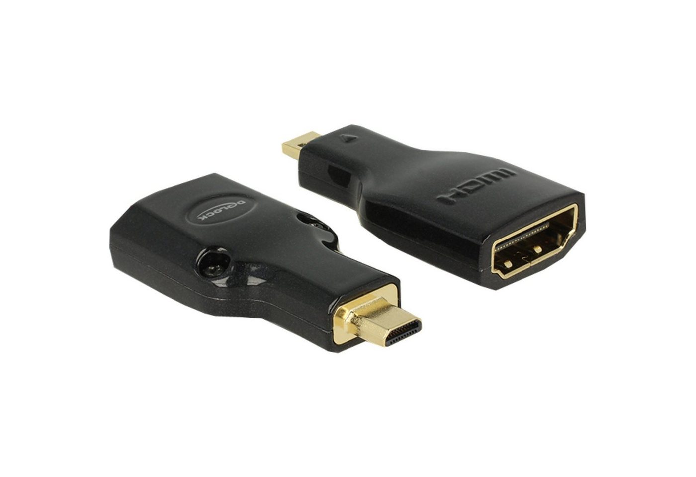 Delock micro HDMI-D Stecker > HDMI-A Buchse 4K Audio- & Video-Adapter von Delock
