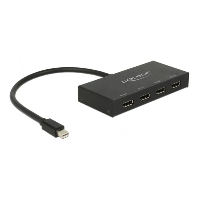 DisplayPort 1.2 Splitter 1x mini DisplayPort > 4x DisplayPort 4K, Video-Splitter von Delock