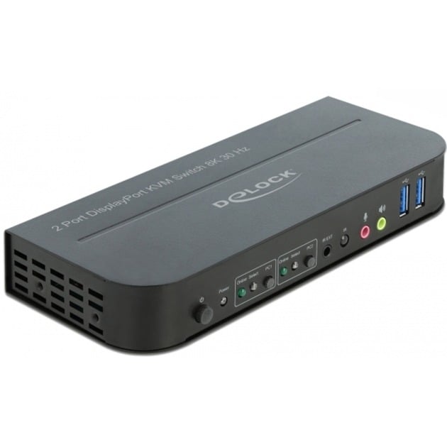 DisplayPort 1.4 KVM Switch 8K 30 Hz mit USB 3.2 Gen 1, KVM-Switch von Delock