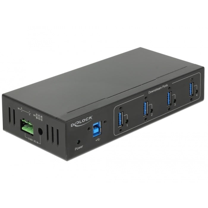 Externer Industrie Hub 4 x USB 3.0 Typ-A, USB-Hub von Delock