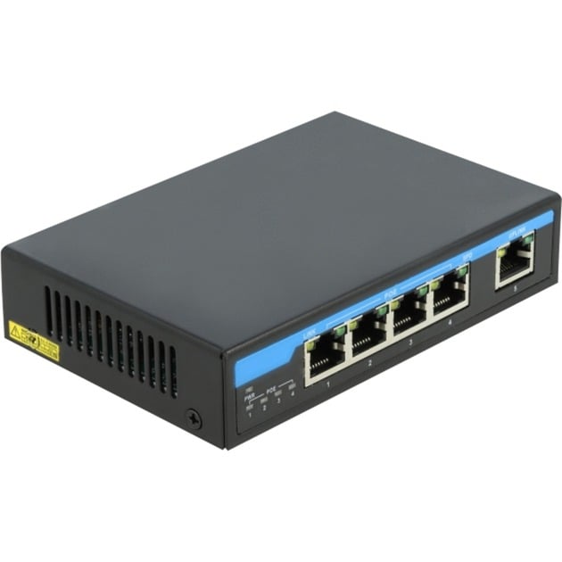 Gigabit Ethernet Switch 4 Port PoE + 1 RJ45 von Delock