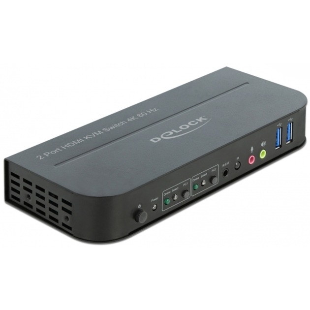HDMI KVM Switch 4K 60 Hz mit USB 3.0 und Audio, KVM-Switch von Delock