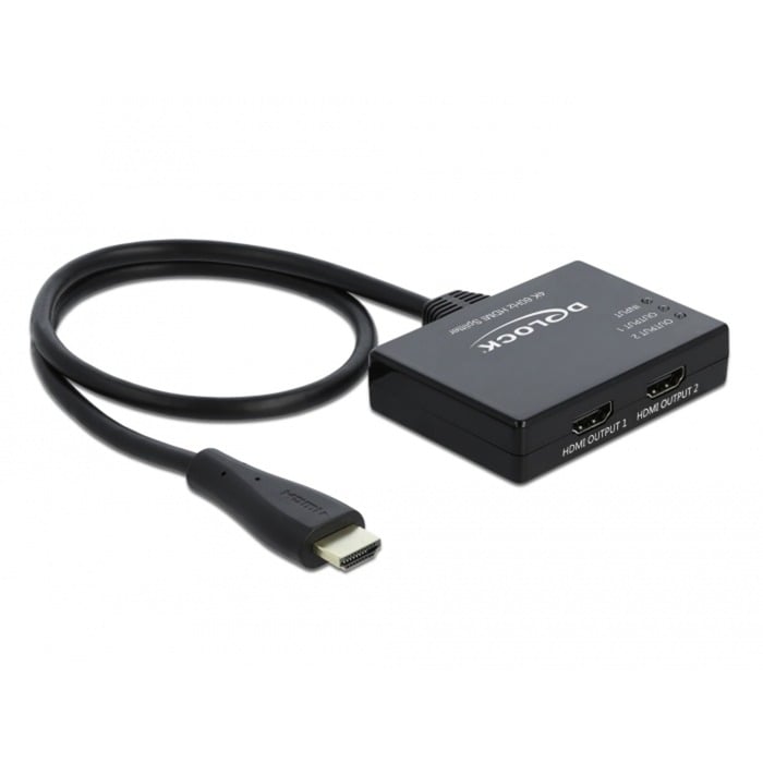 HDMI Splitter 1 x HDMI in > 2 x HDMI out 4K 60 Hz von Delock