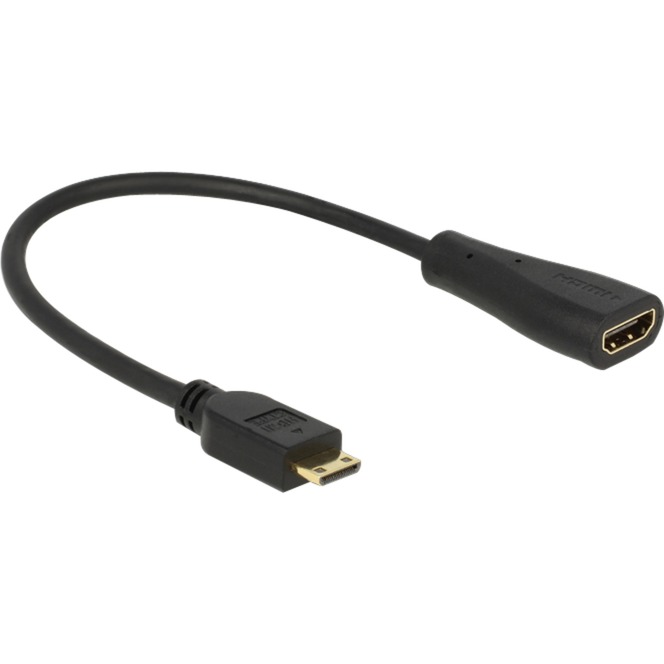 Kabel HDMI mini C Stecker > HDMI-A Buchse, Adapter von Delock