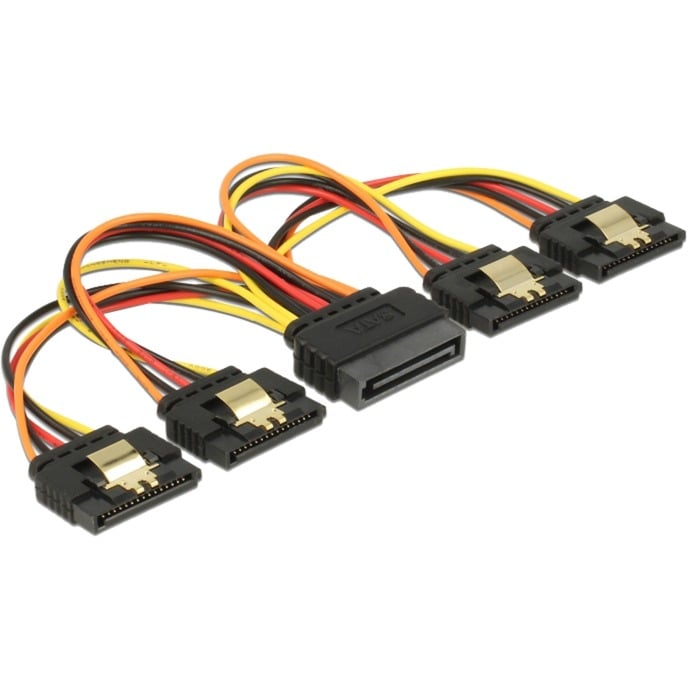 Kabel SATA 15Pin Stecker > 4x SATA 15Pin Buchse von Delock