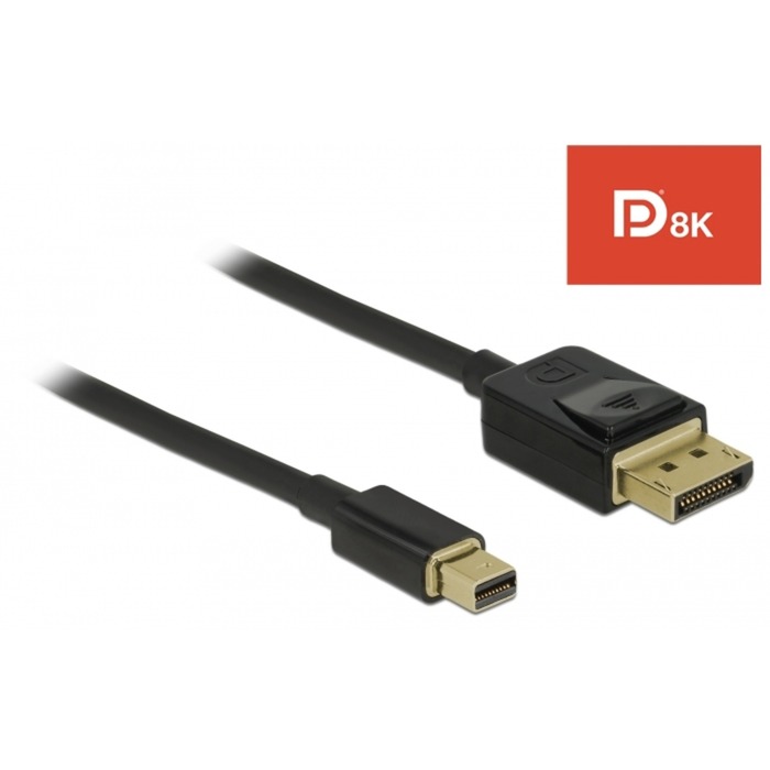 Kabel miniDisplayPort (St) > DisplayPort (St) 8K 60Hz zertifiziert von Delock