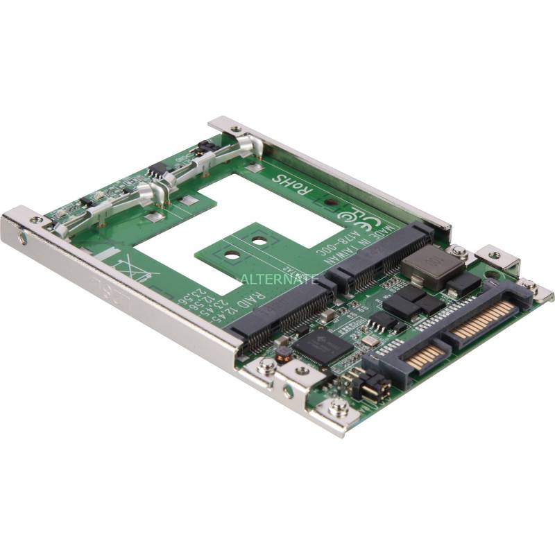 Konverter 2,5" SATA 22 Pin auf mSATA mit RAID, Adapter von Delock