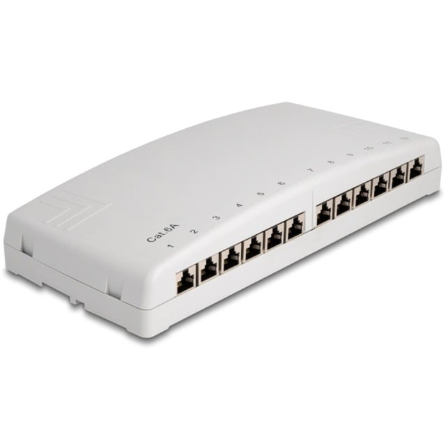 Mini Desktop Patchpanel 12 Port Cat.6a von Delock