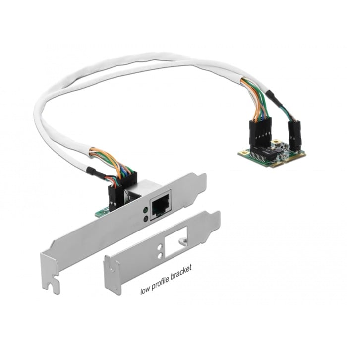 Mini PCIe I/O PCIe half size 1 x Gigabit LAN Low Profile, LAN-Adapter Mini PCIe I/O PCIe half size 1 x Gigabit LAN Low Profile, LAN-Adapter von Delock