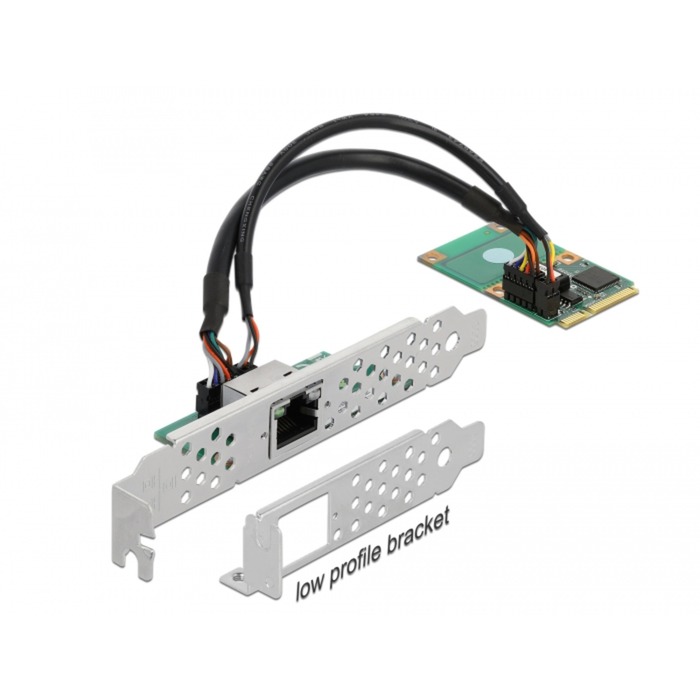 MiniPCIe I/O PCIe LAN 1xRJ45 i210, LAN-Adapter von Delock