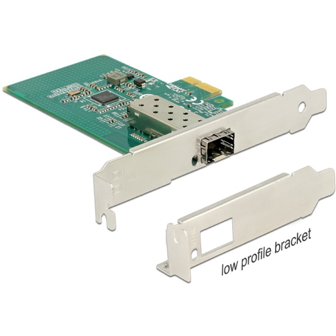 PCI Express x1 Karte 1 x SFP Gigabit LAN i210, LAN-Adapter von Delock