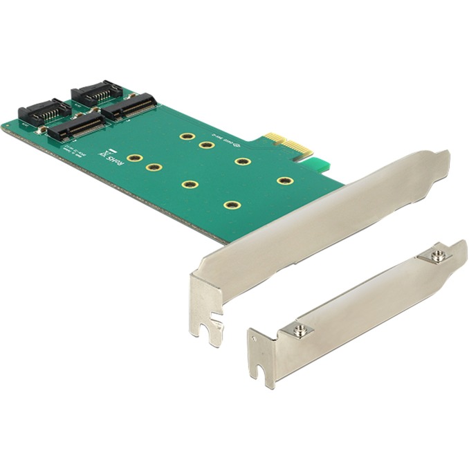 PCIe x1 > 2 x M.2 Key B Low Profi, Adapter von Delock