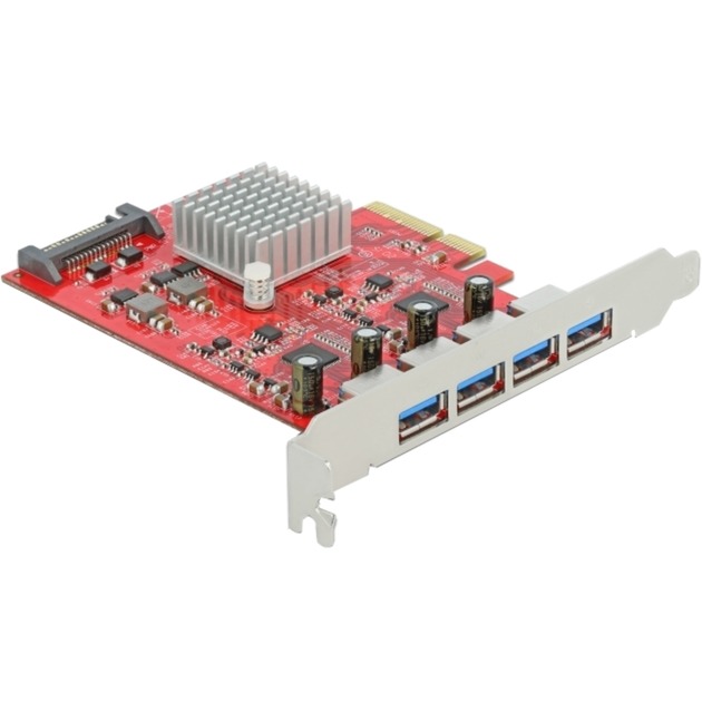 PCIe x4 > 4x extern USB-A 3.2 Gen 2, USB-Controller von Delock