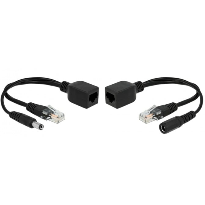 Passives PoE Adapter Set RJ-45 > DC 5,5 x 2,1mm von Delock
