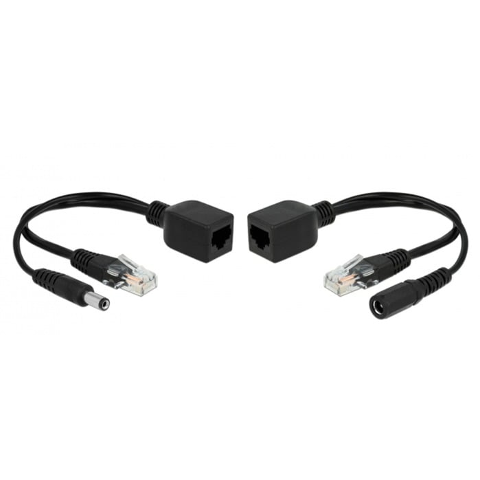 Passives PoE Adapter Set RJ-45 > DC 5,5 x 2,5mm von Delock