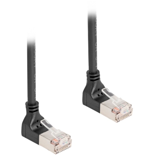 Patchkabel RJ-45 Cat.6a S/FTP, Slim 90° gewinkelt von Delock