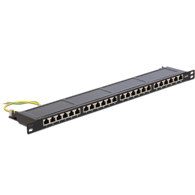 Patchpanel 24P Cat.6 / 0.5 HE von Delock