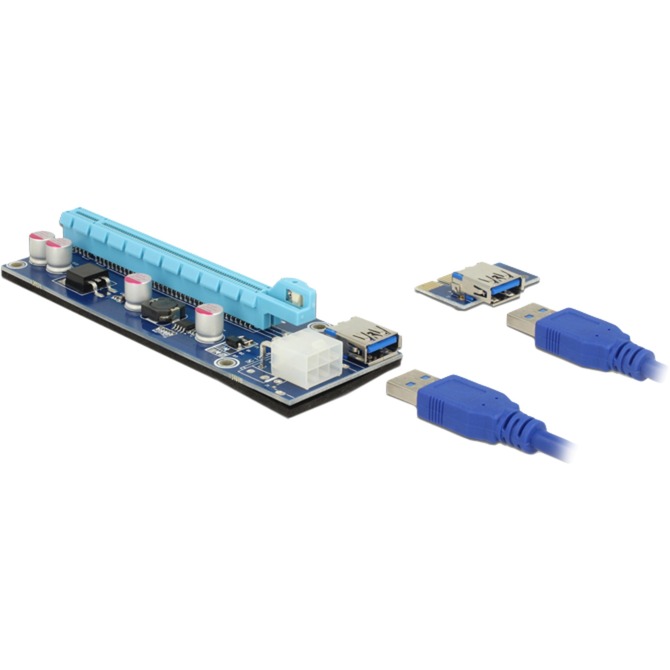 Riser Card PCI x1 > x16 USB Kabel von Delock