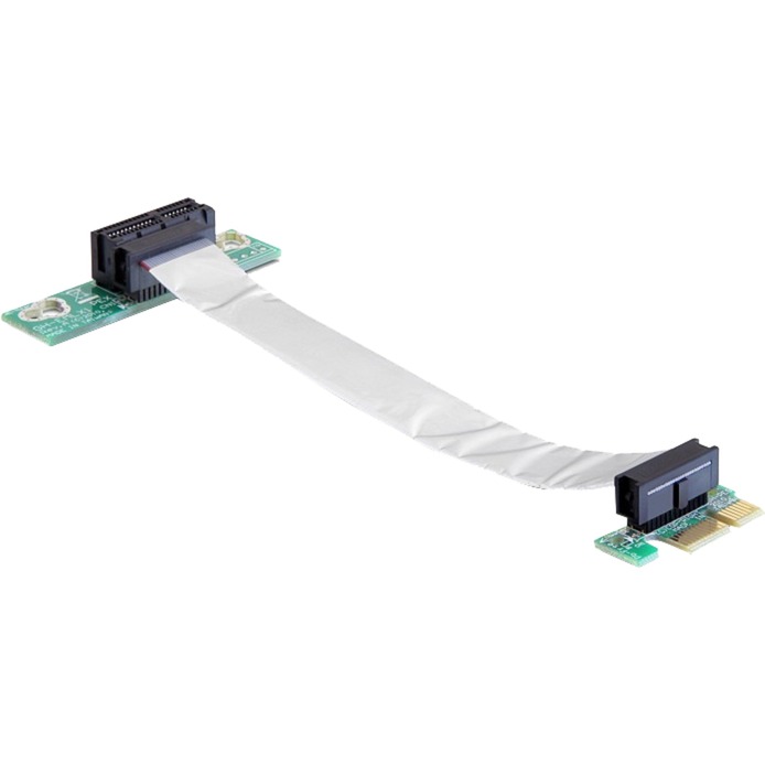 Riser Karte PCI Express x1 > x1 mit flexiblem Kabel 13 cm links gerichtet, Riser Card von Delock