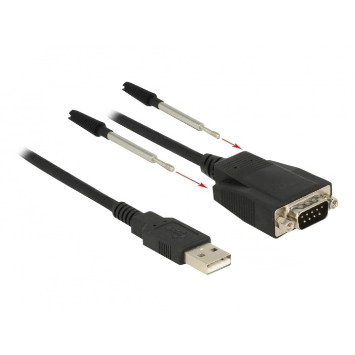 USB 2.0 Adapter, USB-A Stecker > Seriell RS-232 Stecker von Delock