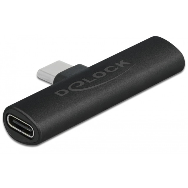 USB 2.0 Adapter, USB-C Stecker 90° > 2x USB-C Buchse von Delock