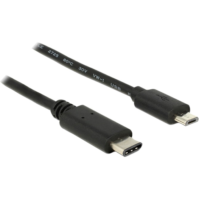 USB 2.0 Kabel, USB-C Stecker > Micro-USB Stecker von Delock