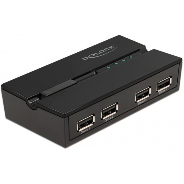 USB 2.0 Switch für 4 PC an 4 Geräte, USB-Umschalter von Delock