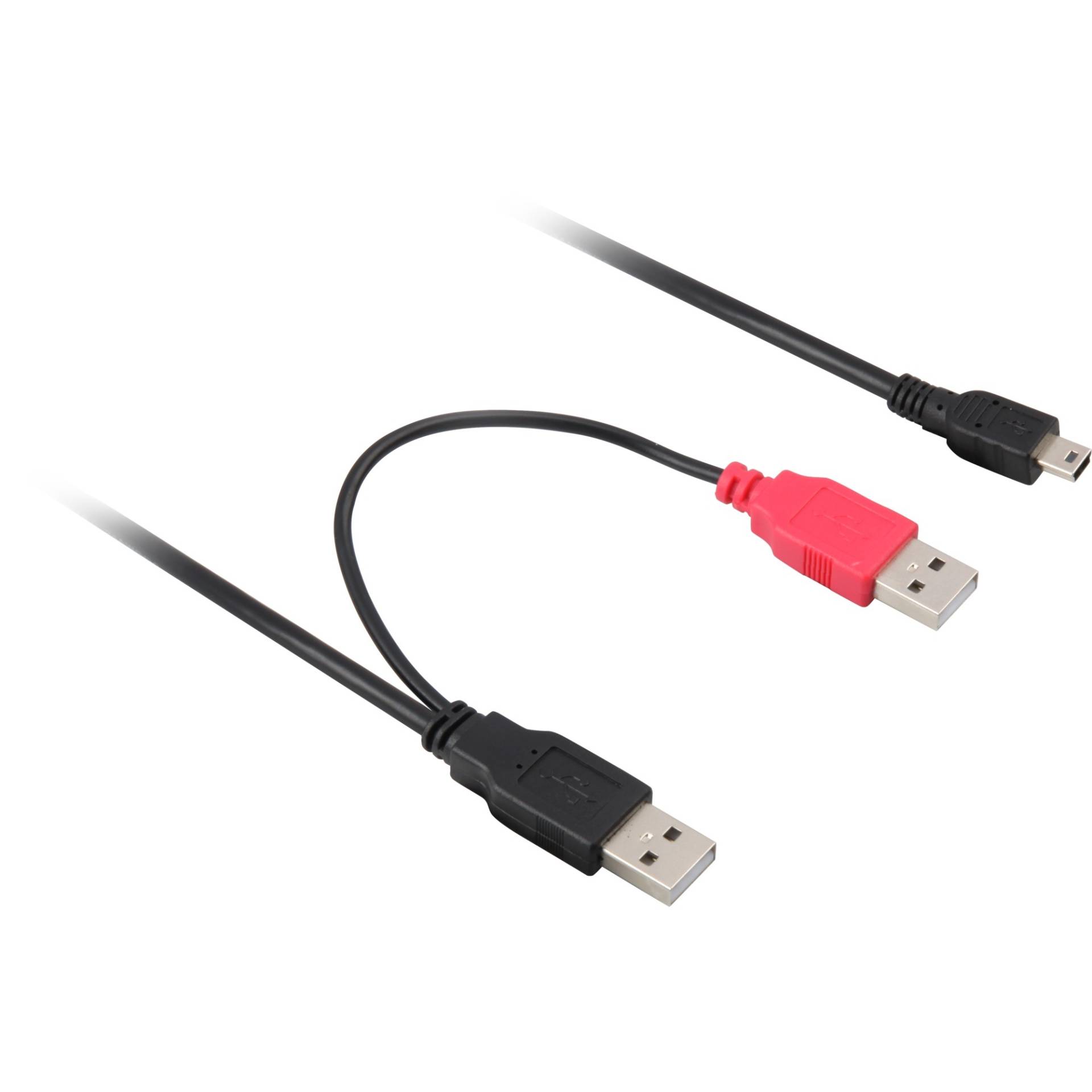 USB 2.0 Y-Kabel, 2x USB-A Stecker > Mini-USB Stecker von Delock