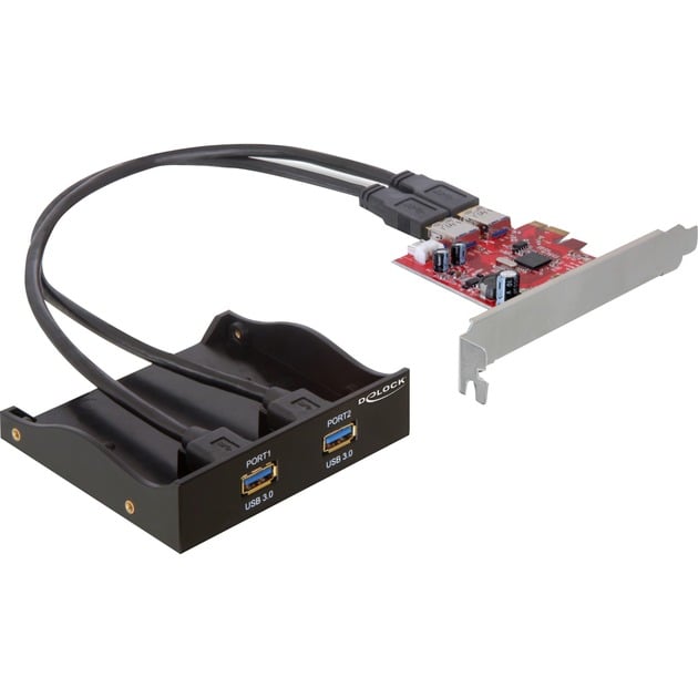 USB 3.0 Front Panel 2-Port inkl. PCI Express Card, Controller von Delock