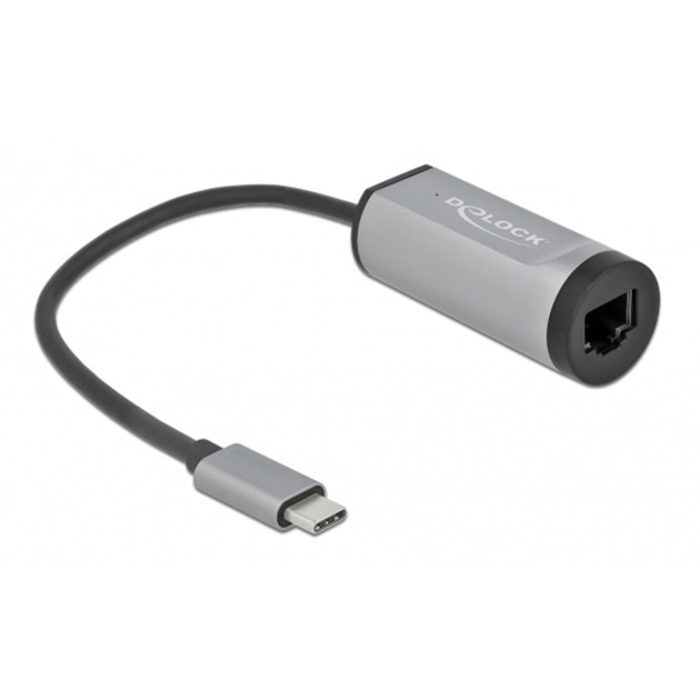 USB 3.2 Gen 1 Adapter, USB-C Stecker > RJ-45 Buchse + USB-C Buchse von Delock