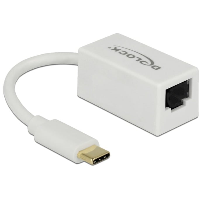 USB 3.2 Gen 1 Adapter, USB-C Stecker > RJ-45 Buchse von Delock