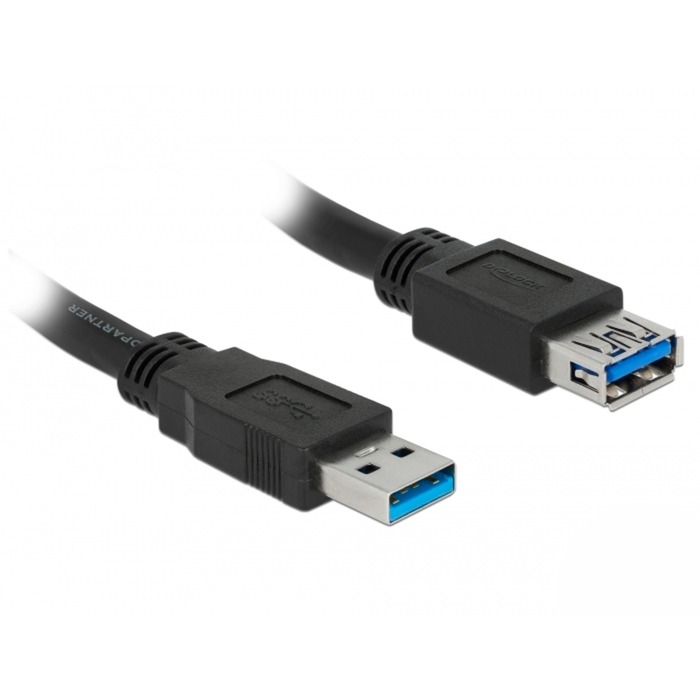 USB 3.2 Gen 1 Verlängerungskabel, USB-A Stecker > USB-A Buchse von Delock