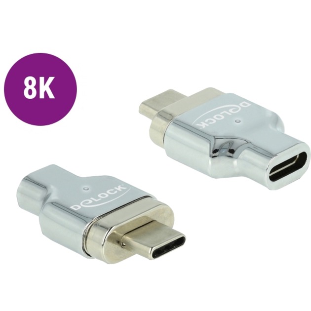 USB 3.2 Gen 2 Magnetischer Adapter, USB-C Stecker > USB-C Buchse von Delock