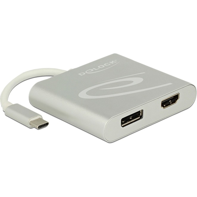USB Adapter, USB-C Stecker > HDMI Buchse + DisplayPort Buchse von Delock