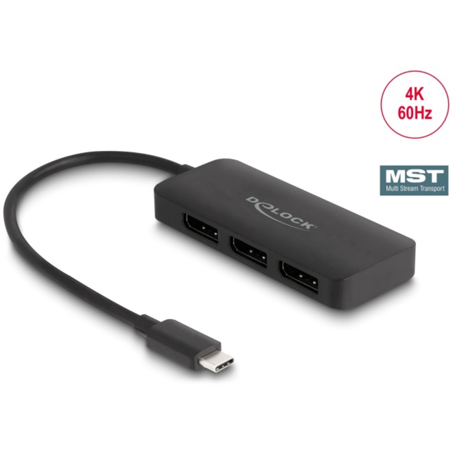 USB-C > 3x DisplayPort Splitter MST 4K 60Hz, HDMI Splitter von Delock