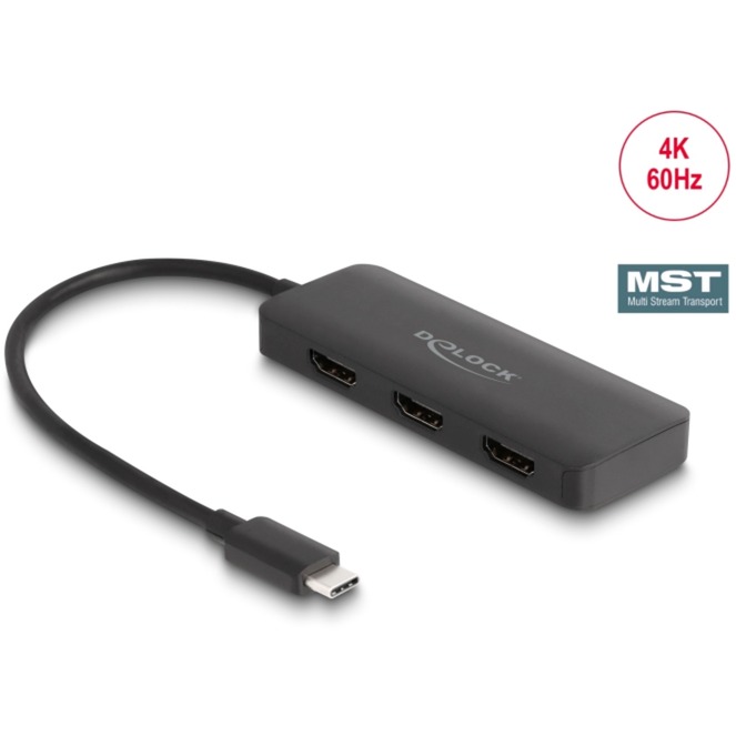 USB-C > 3x HDMI Splitter MST 4K 60Hz von Delock